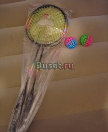 Набор для бадминтона+волан+2 шарика Москва