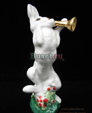 Фарфоровый заяц с трубой Москва