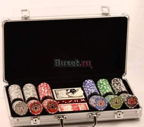 Набор покерный 300 голограммных фишек по 14гр Челябинск