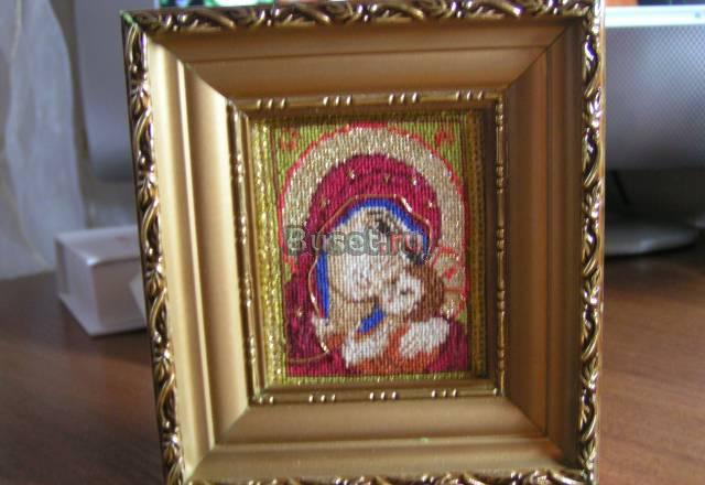 Великолепная вышитая Казанская икона Москва