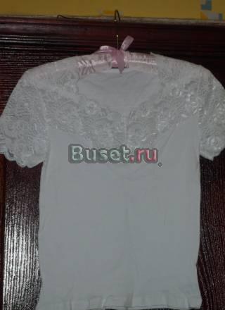 Футболка новая с кружевом,женственная Москва
