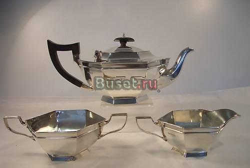 Чайный сервиз. Серебро 925. 1923 год. Англия Москва