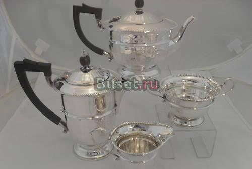 Чайный сервиз. Серебро 925. 1931 год. Англия Москва