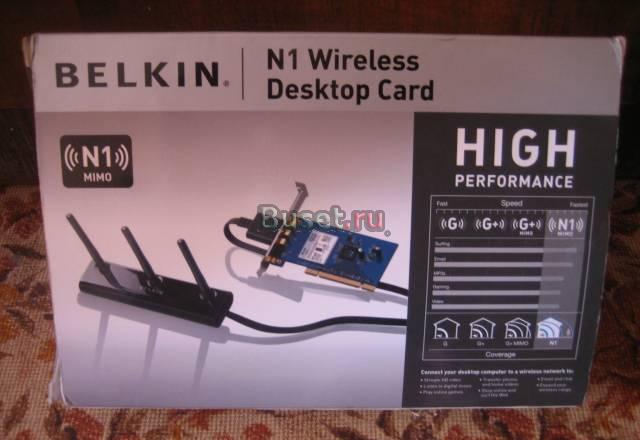 WiFi PCI адаптер belkin N1 Wireless Desktop Card Москва