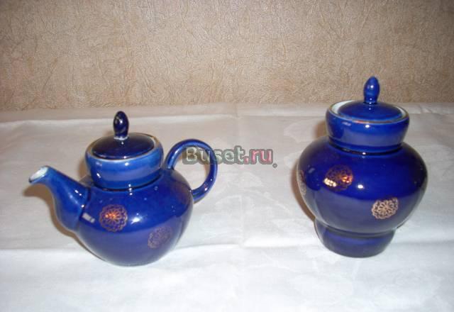Чайник и сахарница, кобальт Москва