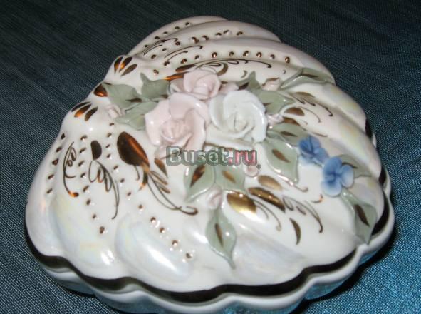 Шкатулка для украшений, фарфор Москва