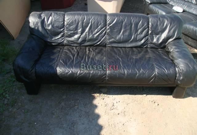 Продам диван кожаный трехместн. финский  б. у Москва