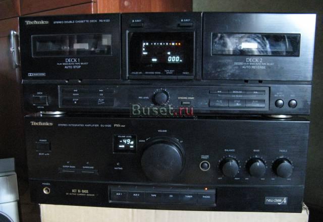 Усилитель+ двухкассетная дека technics SU-X120 Москва