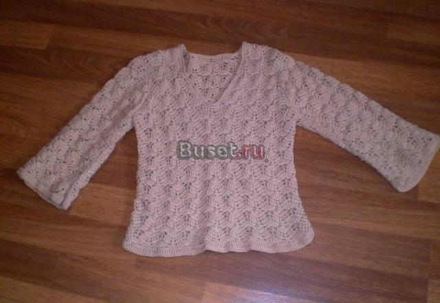Вязаный крючком джемпер Самара