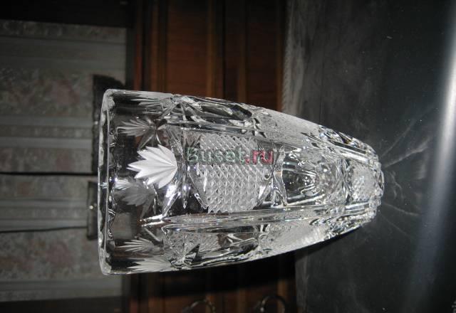 Хрусталь ваза для цветов Чехия из СССР выс. 20см Москва