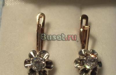 Золотые серьги  583, СССР Москва