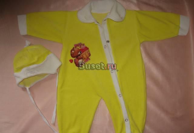 Велюровый комбинезон с шапочкой Санкт-Петербург