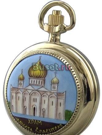 Новые карманные часы Чайка Финифть Россия Москва