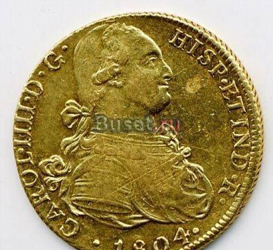 Carlos IV 1804 золото Москва