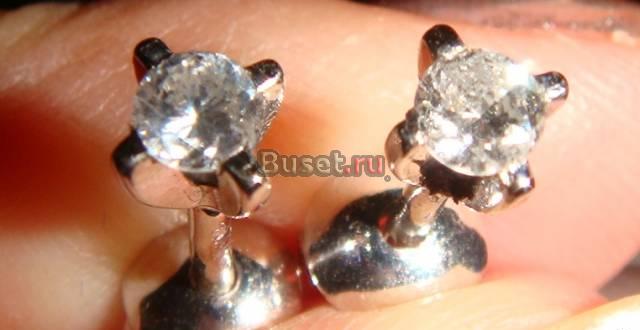 Серьги с бриллиантами 0,26карат Москва