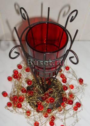 Композиция подсвечник и бусы (Finland) Москва