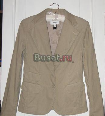 Женский пиджак Mango, хлопок, микровельвет Казань