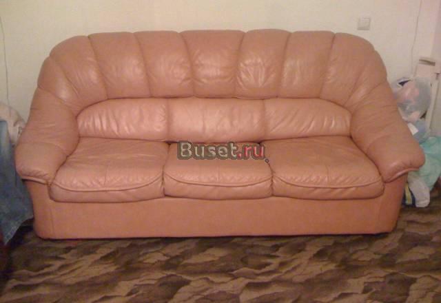 Кожаный диван и два кресла Москва