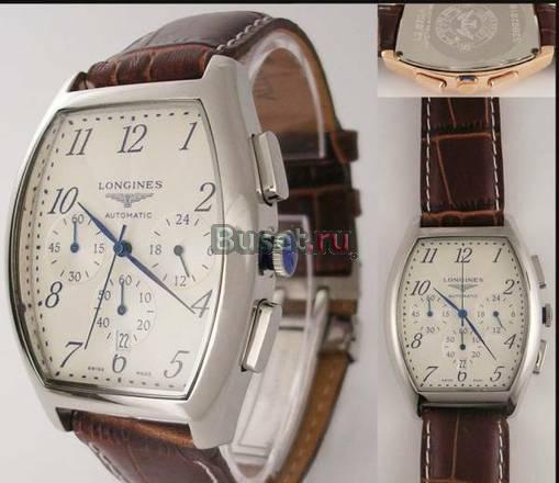 Longines (М., прямоугольные, кварц, кож.рем) Москва