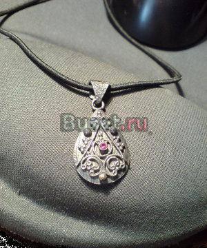 Кулон из серебра с фианитом Москва