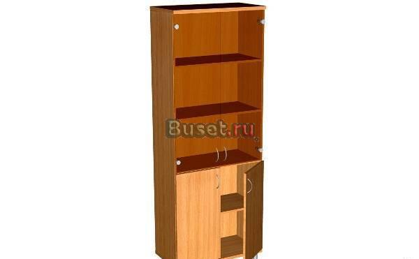 Стеллаж комбинированный со стеклянными дверцами Санкт-Петербург