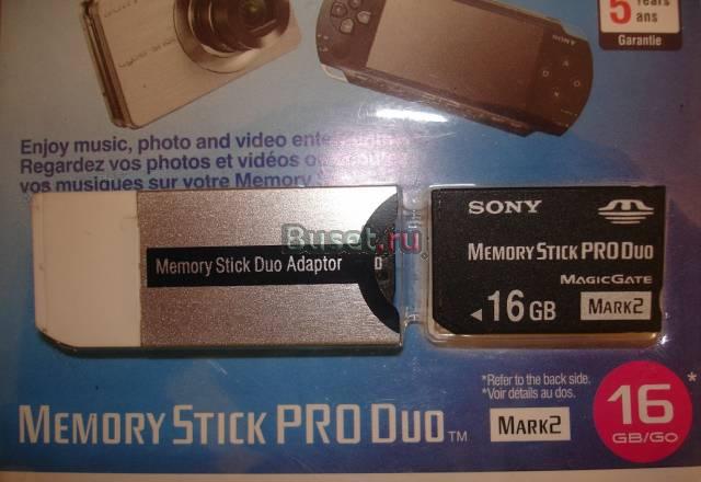 Карта памяти Pro Duo Sony 16gb Санкт-Петербург
