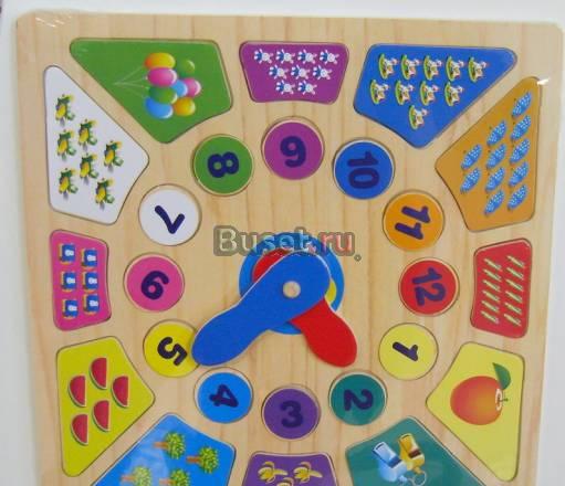 Игрушка развивающая "Часы" (дерево) Санкт-Петербург
