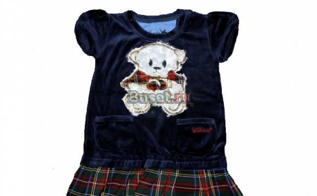 Стильное велюровое платье Escada с мишкой 3-7лет Москва