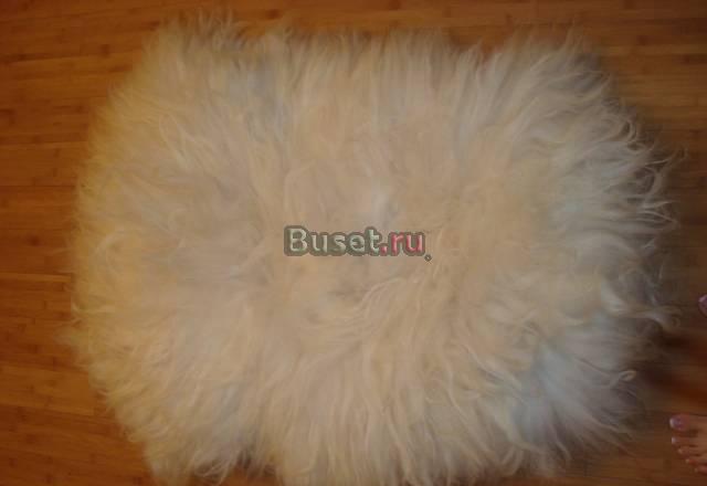 Шкура барана белая с пушистым ворсом не пахнет Москва