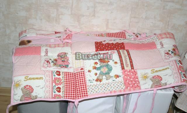 Комплект для детской кроватки бортики, балдахин Москва