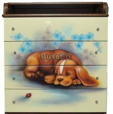 Комод с цветным рисунком.Новый.Доставка Москва