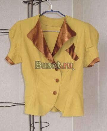 Костюм.Плотный желтый материал( креп),отделка кори Санкт-Петербург