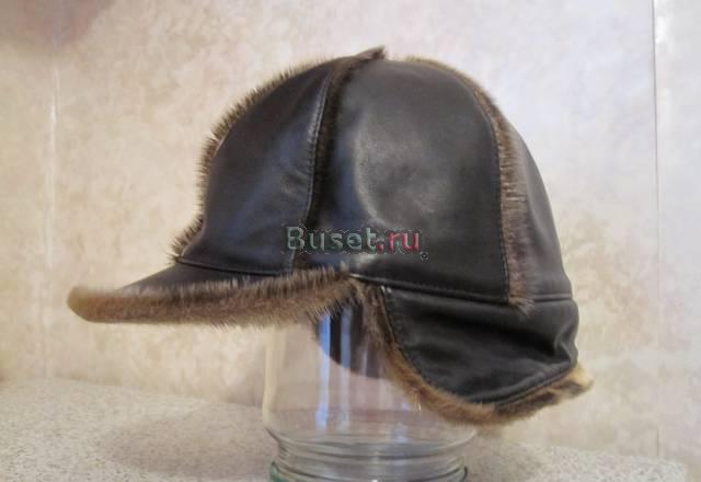 Отличная кожаная шапка размер 56 Москва