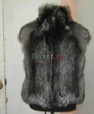 Модный меховой жилет из чернобурки Москва