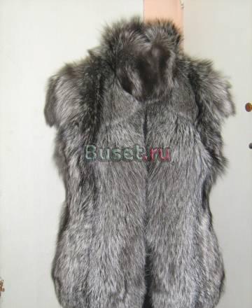 Красивый меховой жилет из чернобурки Москва