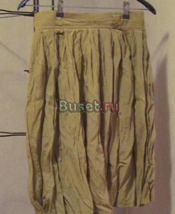 Юбка жатый шелк горчичного цвета Санкт-Петербург