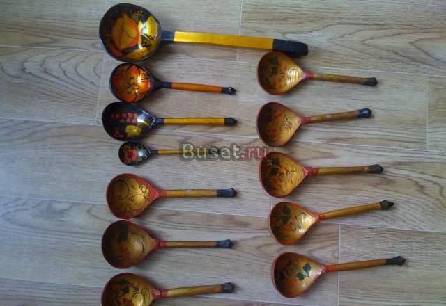 12 шт. ложки. хохлома. Черпак. Ложка. Роспись Москва