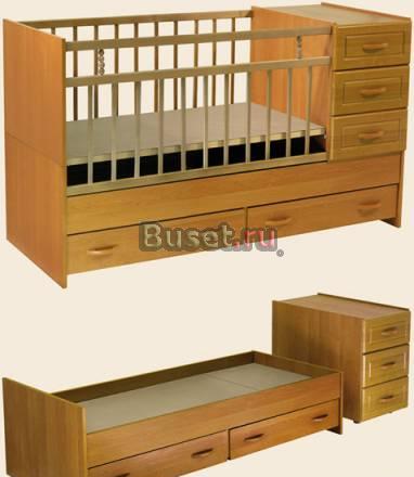 Детская кровать - трансформер от 0 до 10 лет. Нова Москва