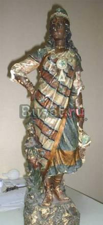 Гипсовая фигура,расписаная эмалями. 19век Москва