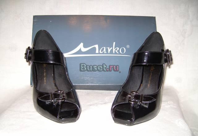 Новые туфли 40  черные, удобные, кожа," Marko " Санкт-Петербург