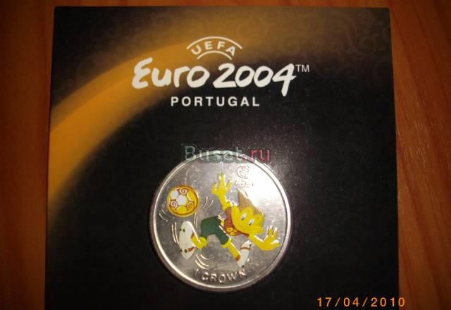1 крона 2004г. о-в Мэн футбол Санкт-Петербург
