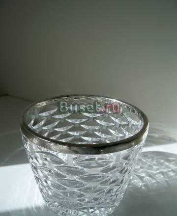 Ваза-салатник хрусталь в металле Москва