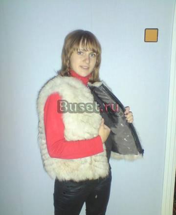 Меховой жилет из песца, жилетка дешево Москва
