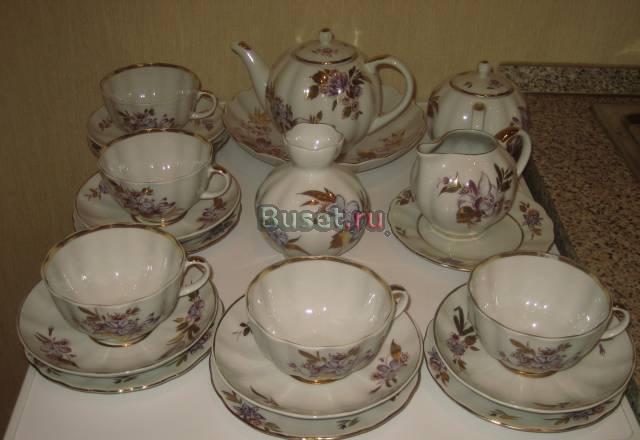 Сервиз чайный лфз 21 предмет много золота Санкт-Петербург