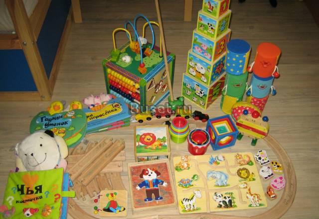 Пакет деревянных игрушек и мягких книжек Москва