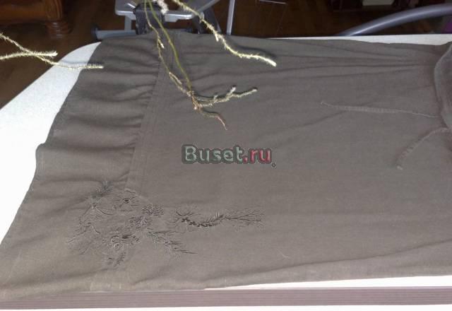 Юбка Италия темно-изумр цвета 55 лен и 45 кат Москва