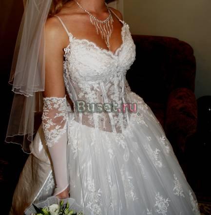 Гипюровое белое свадебное платье "Анжелика" Санкт-Петербург