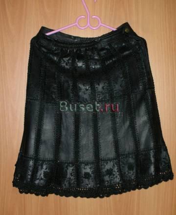 Юбка кожаная ажурная Москва