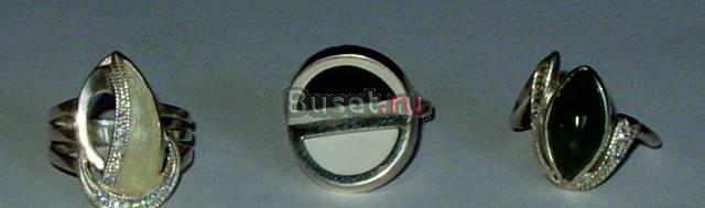 Стильные серебр. колечки с натур. камнями р. 17 Санкт-Петербург