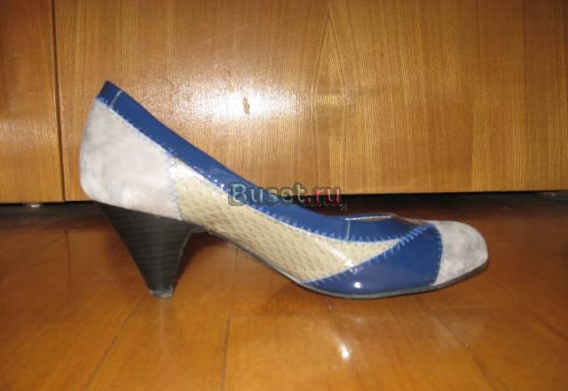 Туфли-лодочки серо-синие 38 размера Москва